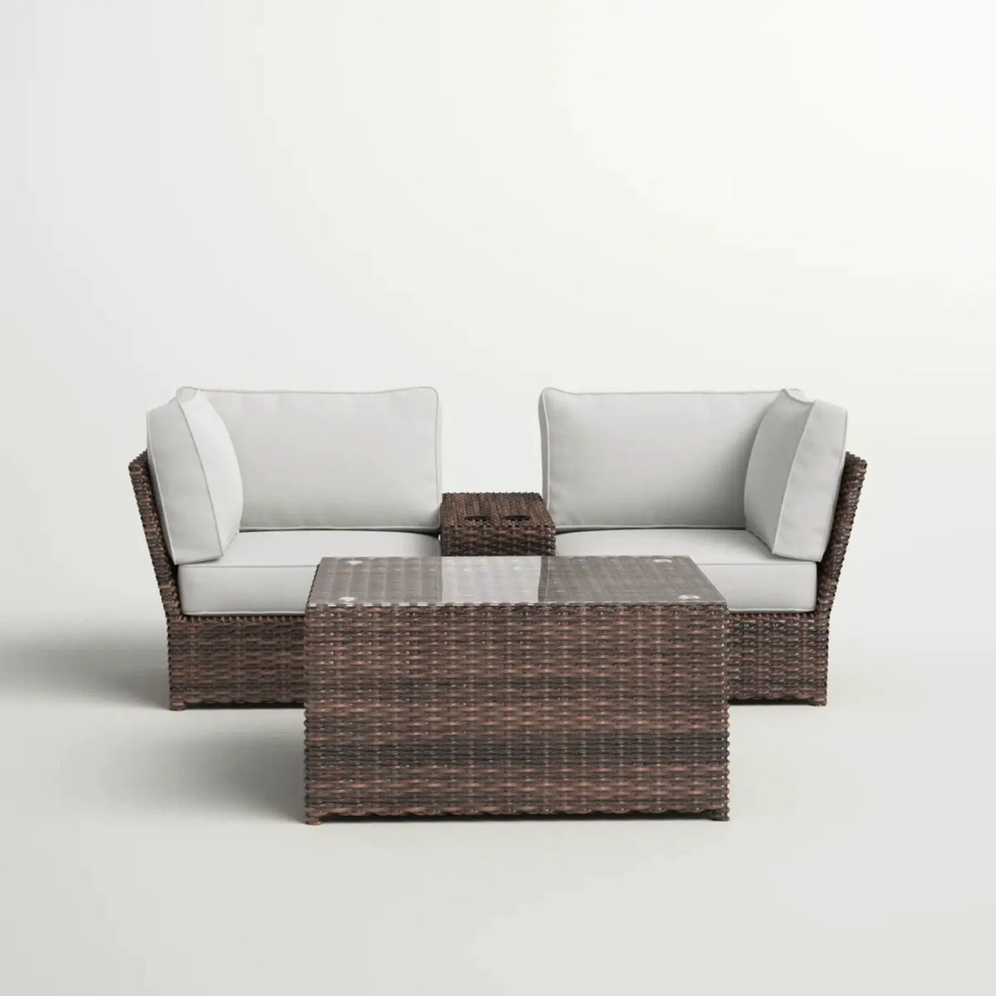 Comfortable Modern Patio Rattan Sectional Set With Cushions by Unique Piece Furniture