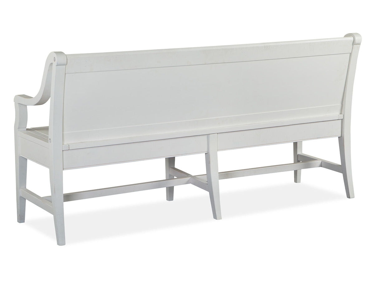 Heron Cove - Bench With Back - Chalk White, photo 3 of 7