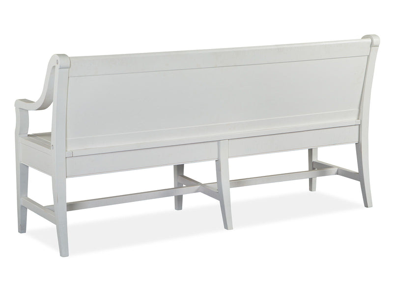 Heron Cove - Bench With Back - Chalk White, photo 3 of 7