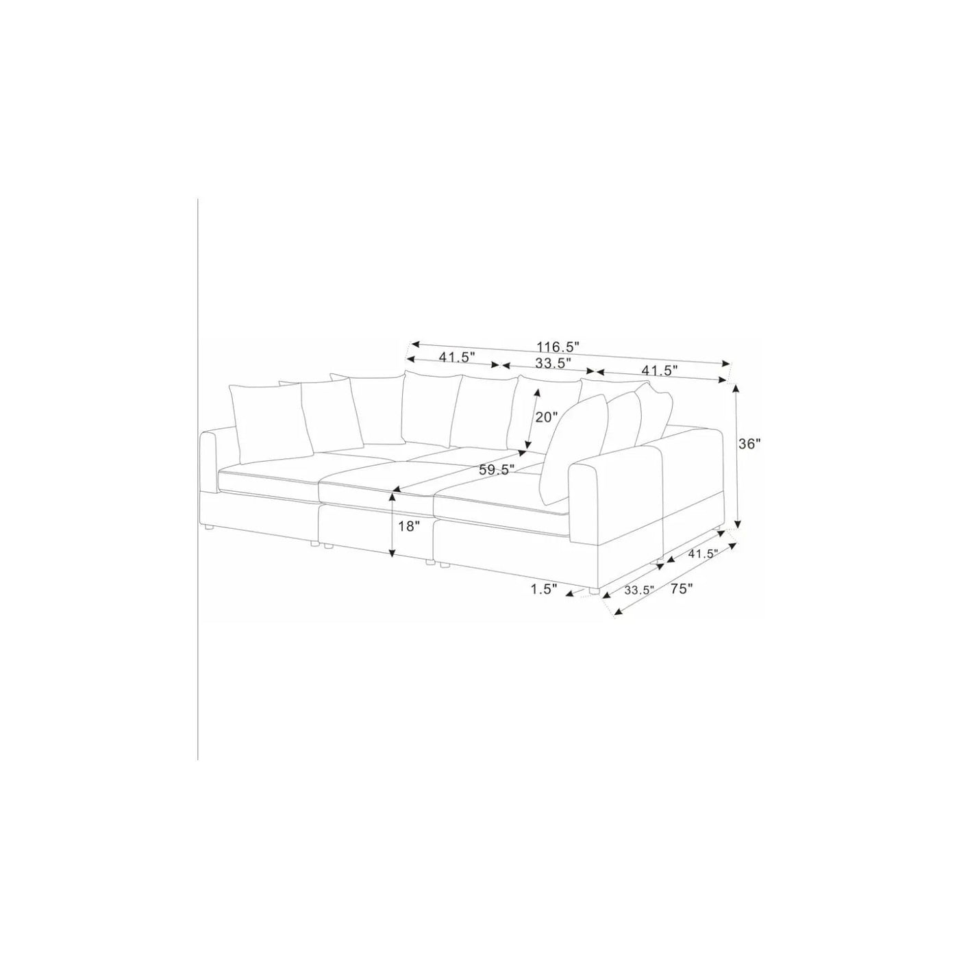 Haven - 6 Piece Modular Sectional by Unique Piece Furniture
