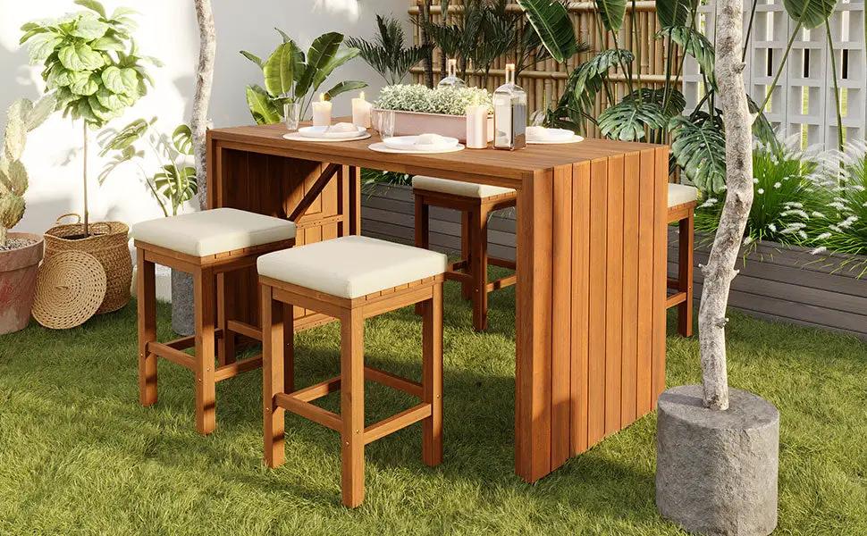 5 Piece Outdoor Bar Set by HouseOfZazla