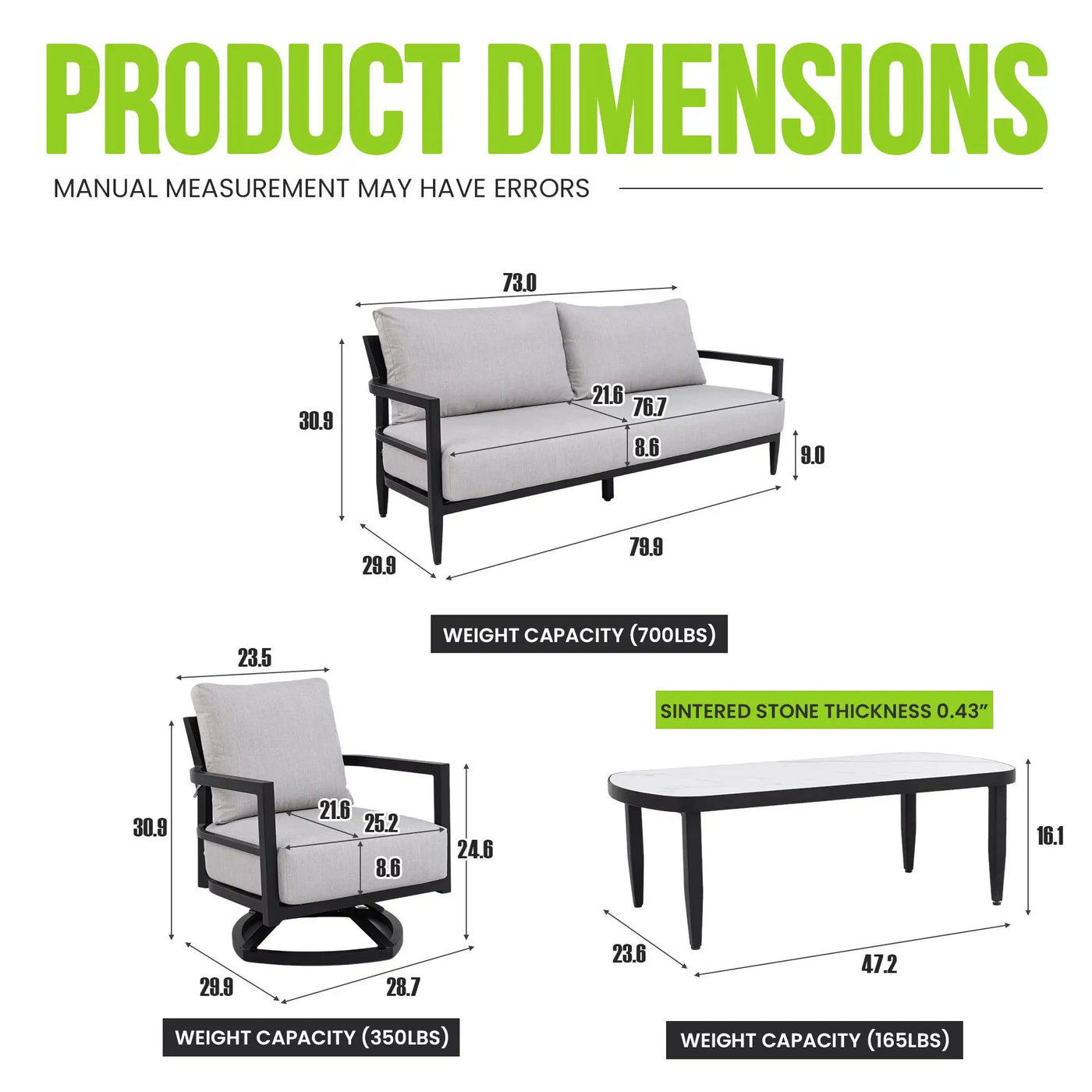 Outdoor Conversation Set With Chairs, Bench Sofa, Tables, Sunbrella Cushions by HouseOfZazla