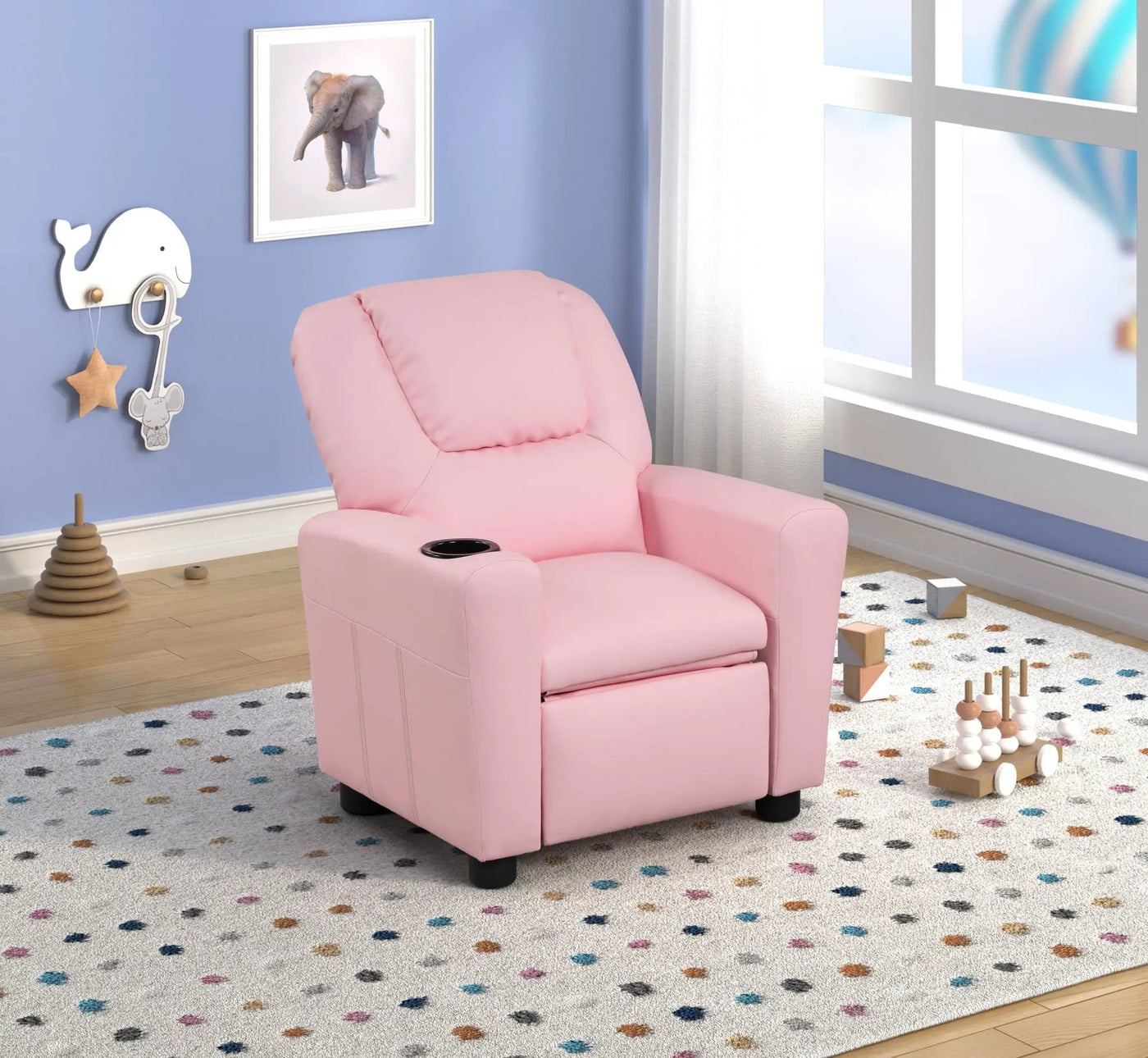 Marisa - Kids Recliner Chair With Cupholder by HouseOfZazla