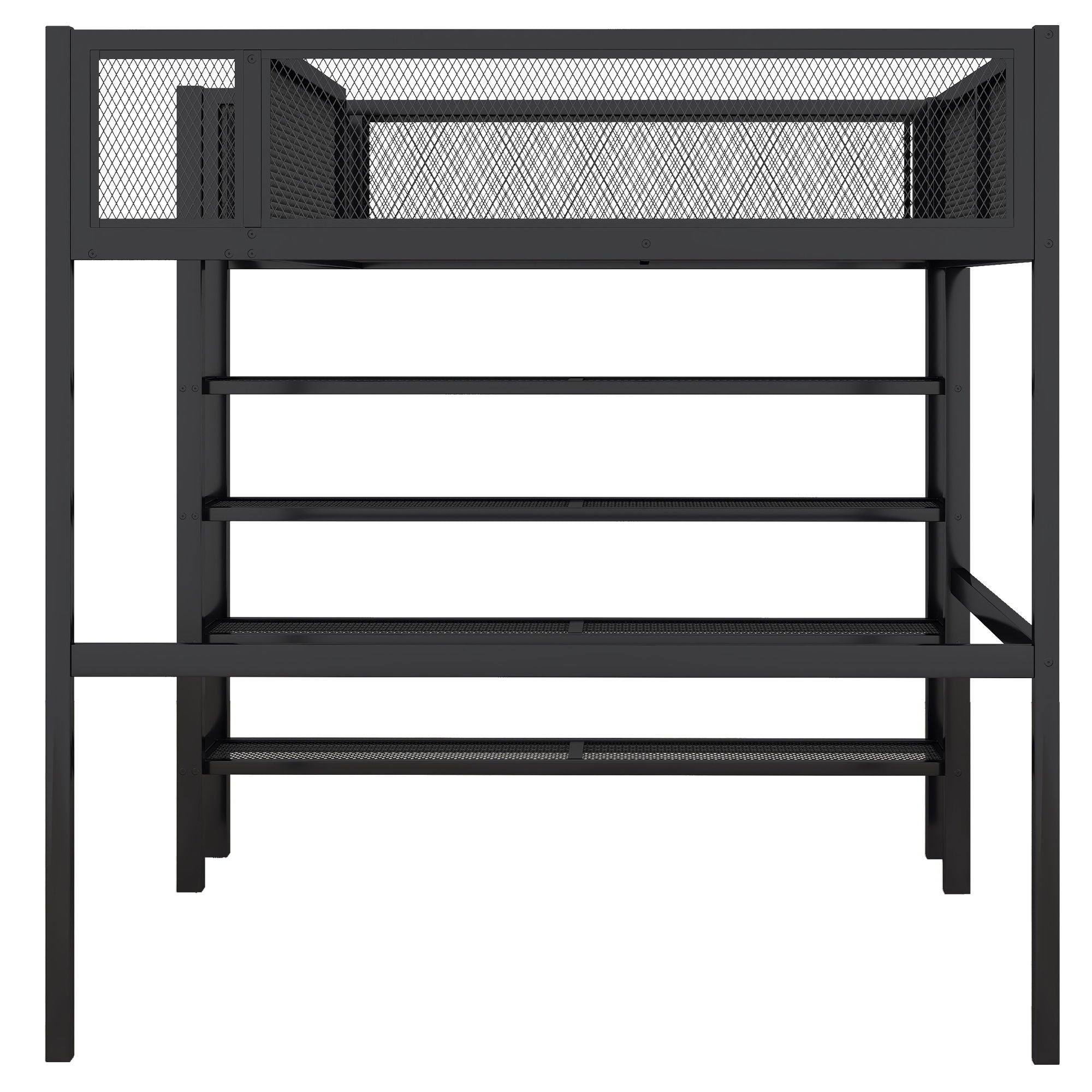 Loft Bed With 4 Tier Shelves And Storage by HouseOfZazla