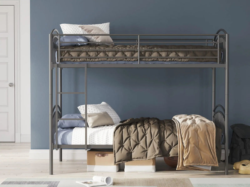 Lanceburg - Twin/Twin Bunk Bed With Ladder - Gray by Unique Piece Furniture