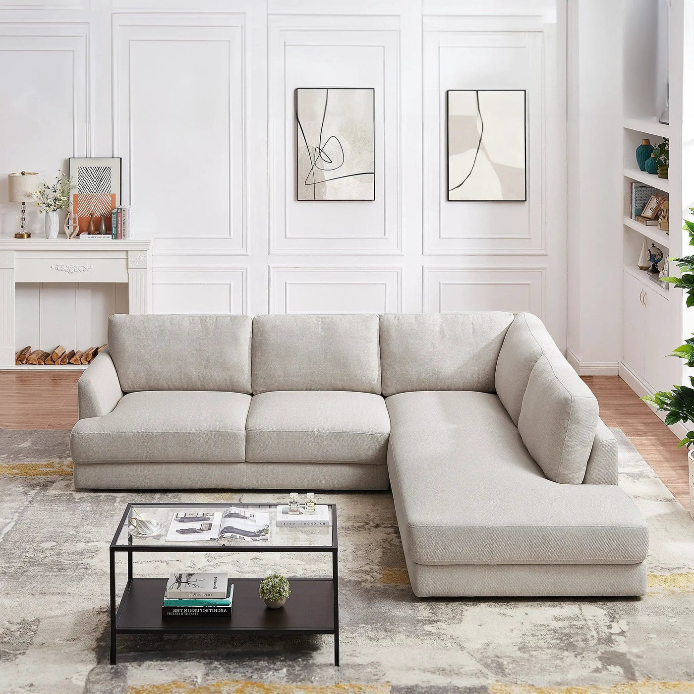 Glander - Comfortable Cozy Sectional Sofa by HouseOfZazla