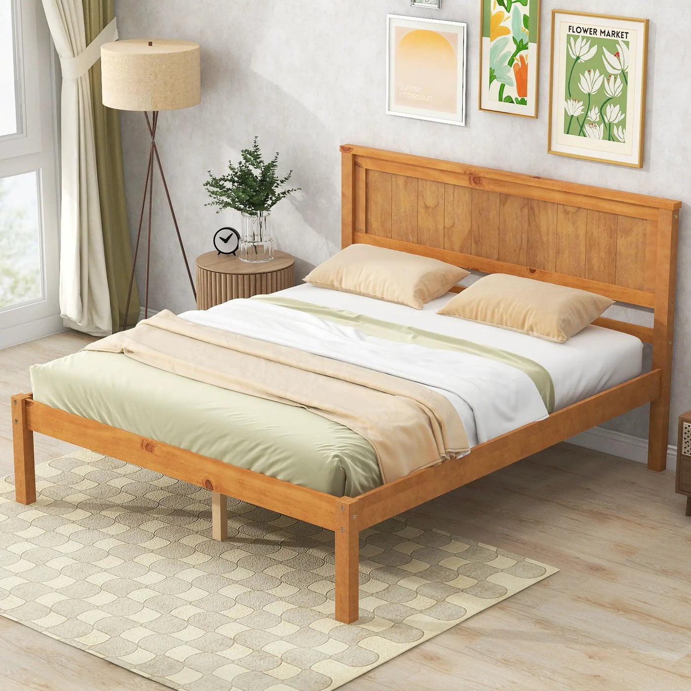 Platform Bed Frame With Headboard by HouseOfZazla