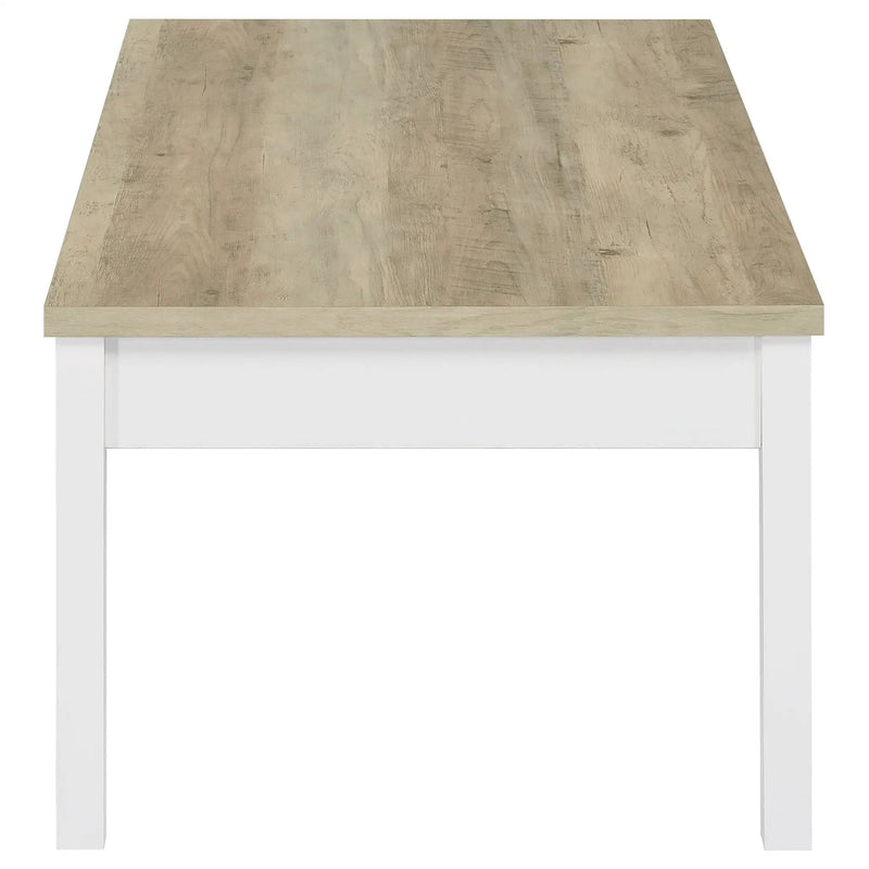 Stacie 3-piece Coffee Table Set Distressed Pine and White by Unique Piece Furniture