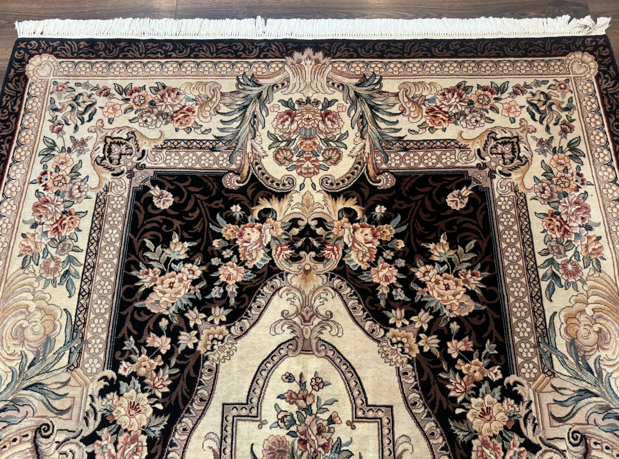 Aubusson Rug 6x9, European Design, Fine 170 KPSI, Elegant Carpet by Jewel Rugs