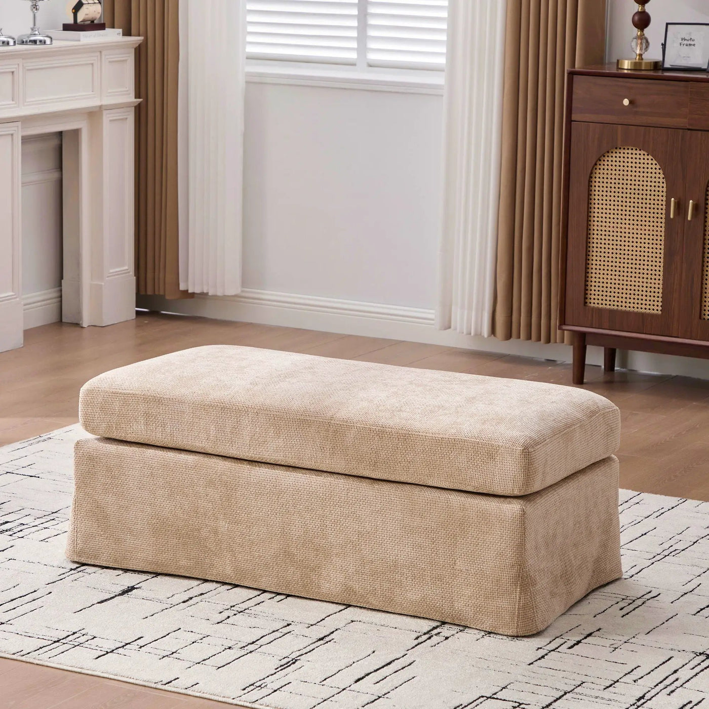 Ottoman Foot Stool With Metal Legs by HouseOfZazla