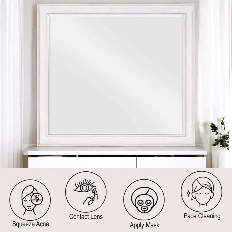 Katia - Mirror - Rustic Gray & Weathered White by Unique Piece Furniture