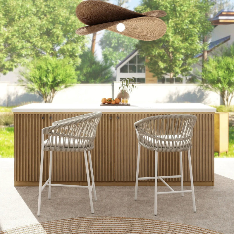 Maiden - Patio Counter Stool Sunproof Olefin (Set of 2) by HouseOfZazla