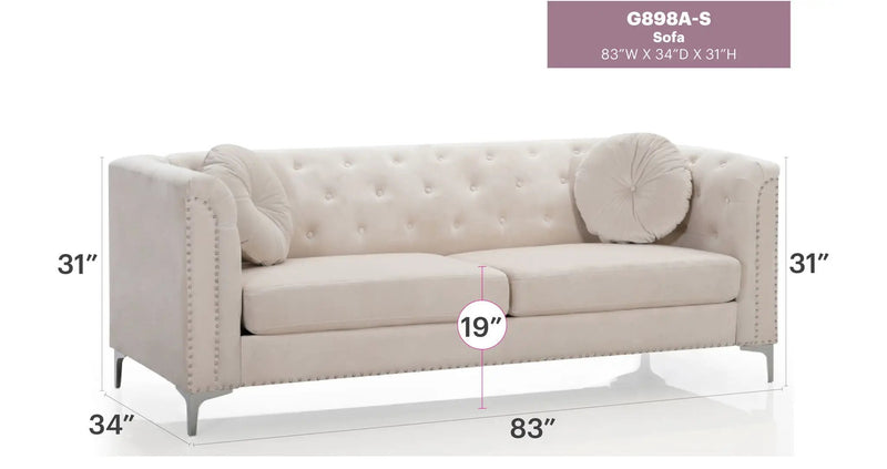 Pompano - Elegant Contemporary Sofa by Unique Piece Furniture