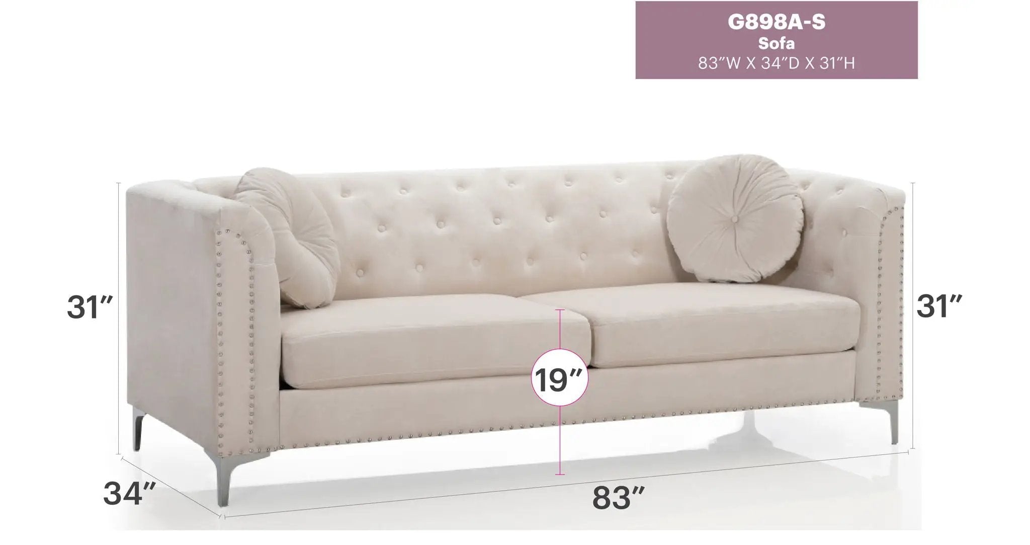 Pompano - Elegant Contemporary Sofa by HouseOfZazla