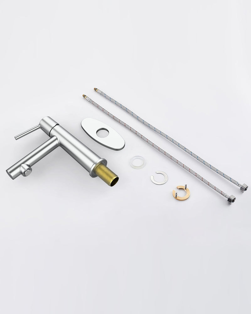 Chrome Single Handle Bathroom Faucet for 1 or 3 Holes by HouseOfZazla