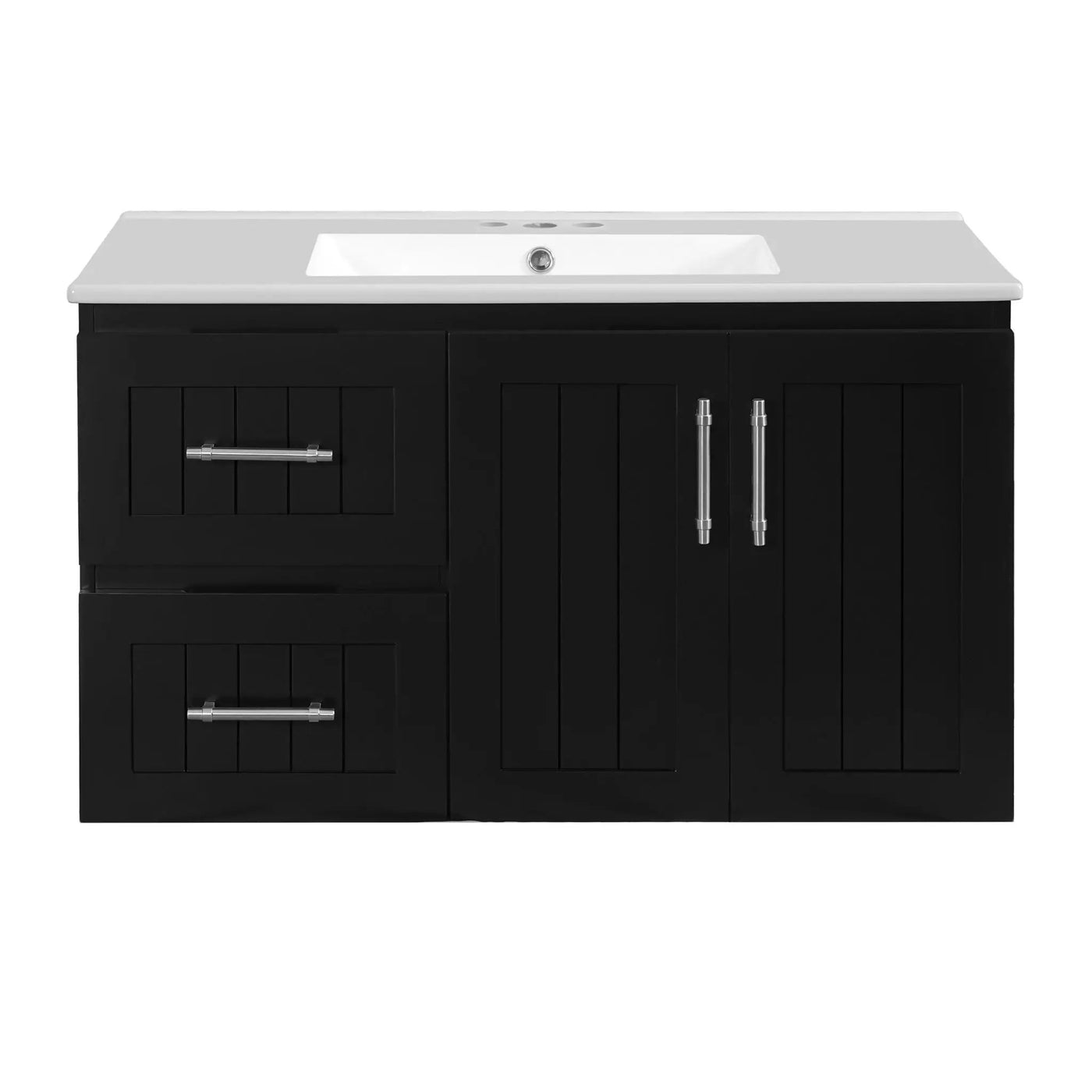 Wall Mounted Bathroom Vanity & Sink, 2 Drawers by HouseOfZazla