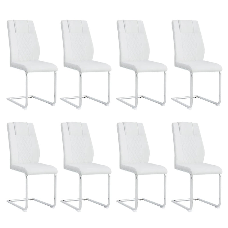 Modern Dining Chairs With Padded Seat, Metal Legs by HouseOfZazla