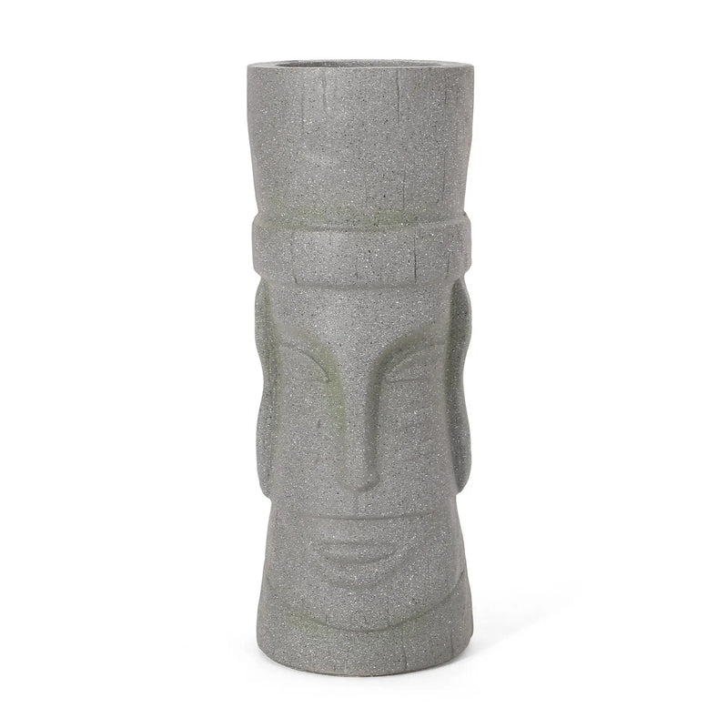 Classic Flower Planter With Magnesium Oxide Material - Stone Gray by HouseOfZazla