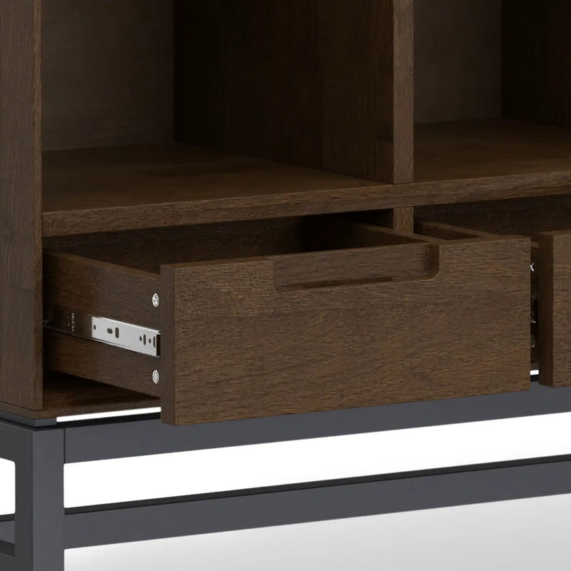 Banting - 9 Cube Bookcase With Drawers - Walnut Brown by HouseOfZazla