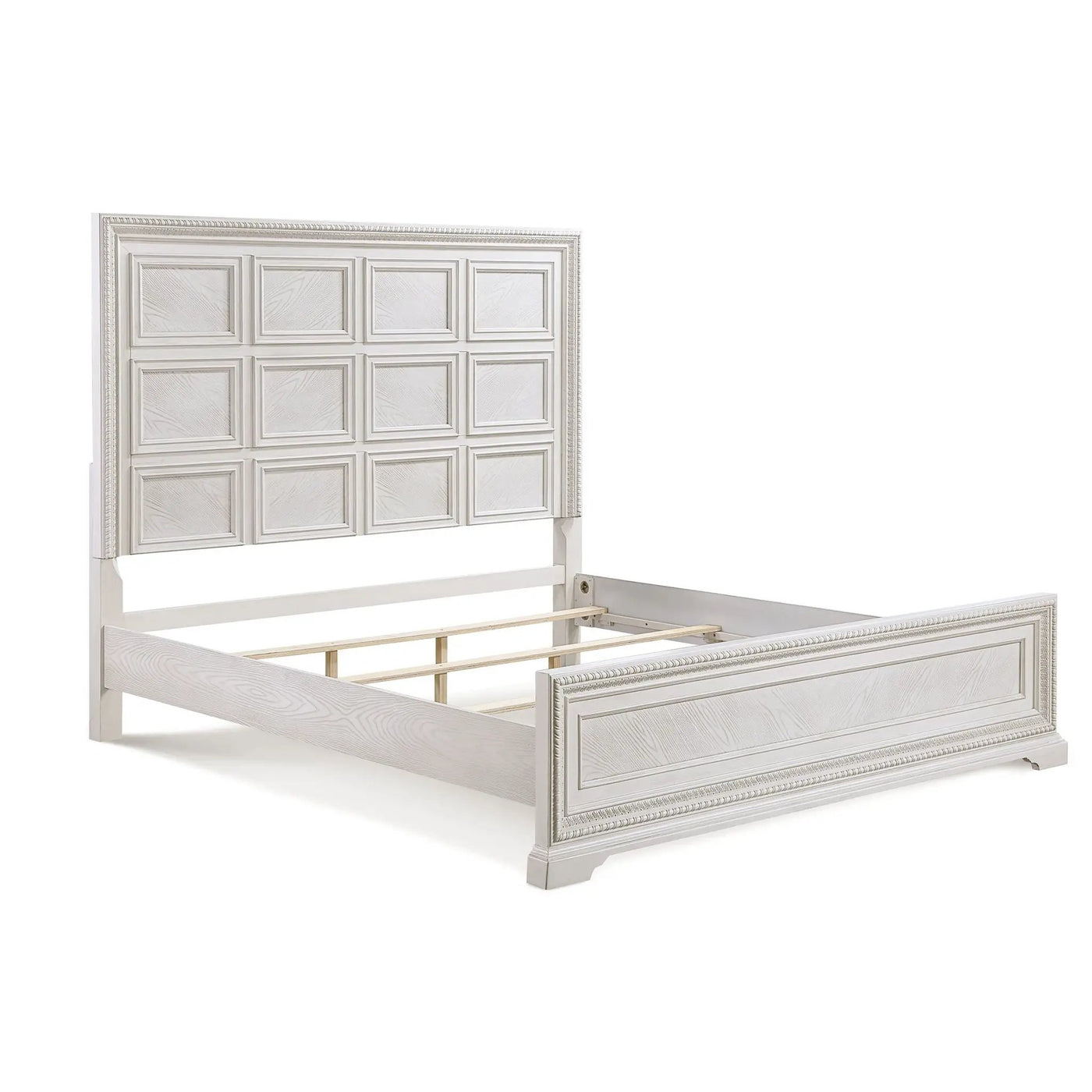 Geometric Design Headboard Panel Bed by HouseOfZazla