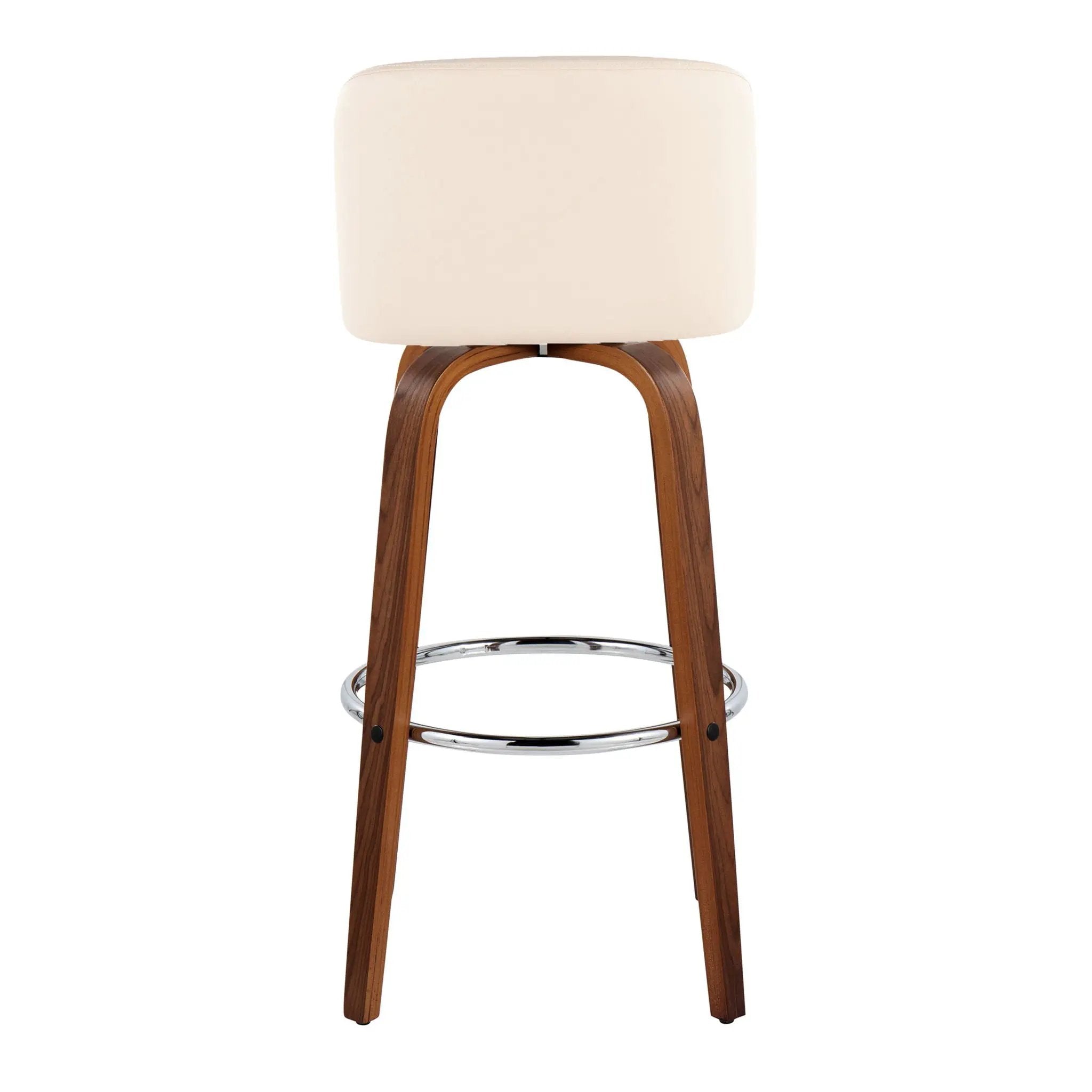 Toriano - Mid Century Modern Fixed Height, Barstool With Swivel With Round Footrest (Set of 2) by Unique Piece Furniture