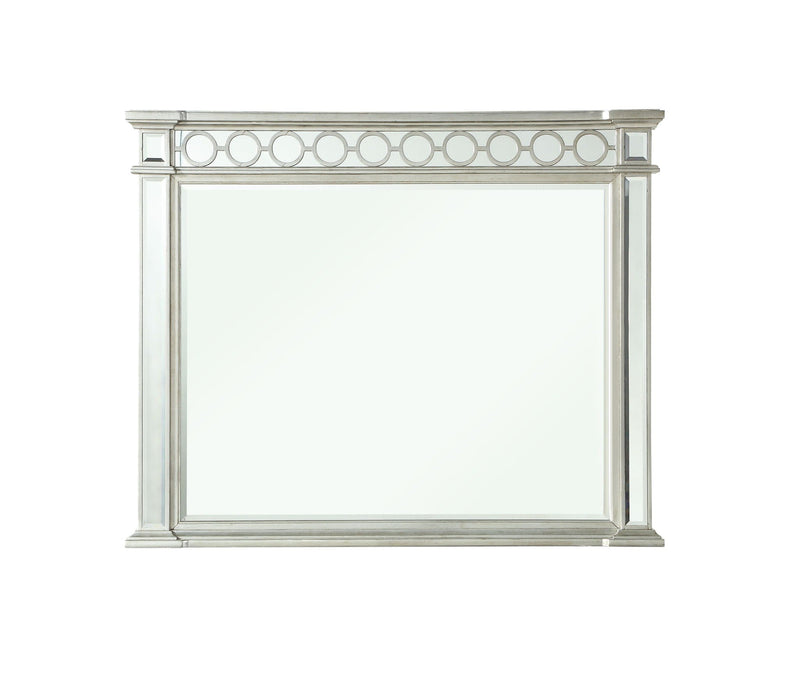 Mirrored Designed Mirror with Beveled Edge - Silver, photo 3 of 6