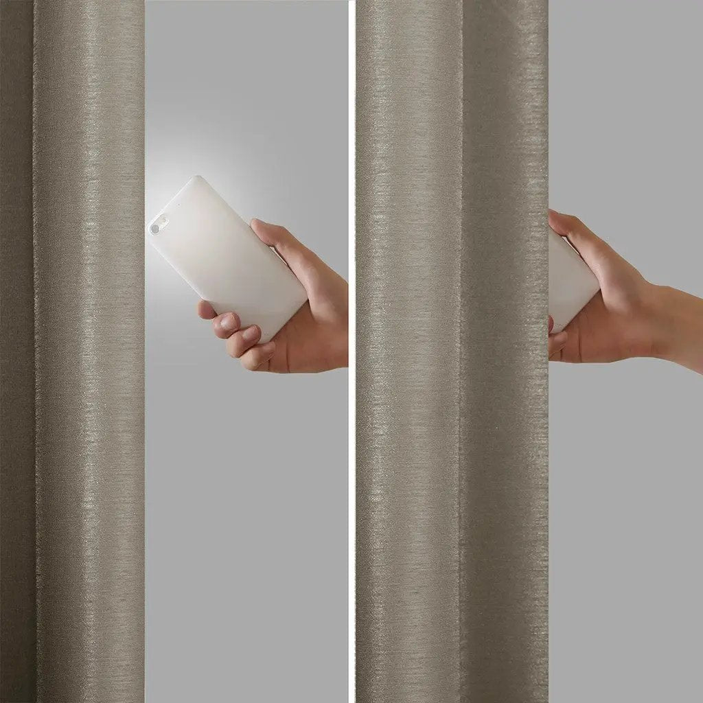 Twist Tab Total Blackout Window Curtain Panel Pewter 50x84 by HouseOfZazla