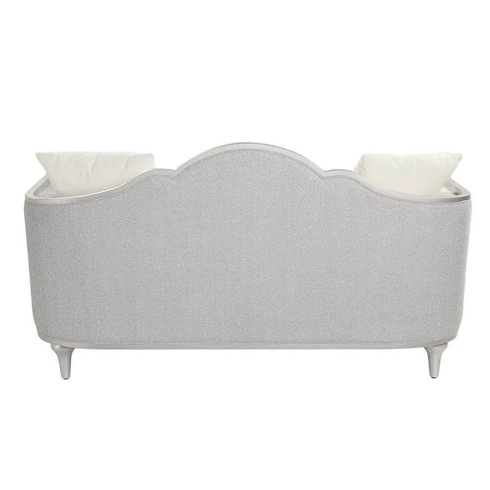 Kasa - Loveseat With 3 Pillows - Beige Linen & Champagne by Unique Piece Furniture