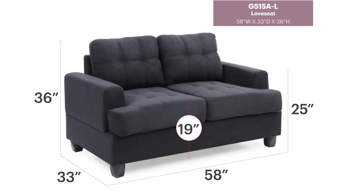 Stylish Transitional Loveseat For Two by HouseOfZazla