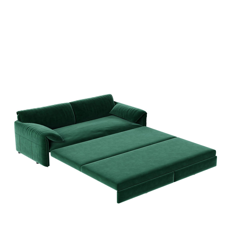 Queen Pull Out 3 In 1 Convertible Sleeper Sofa With Side Storage by HouseOfZazla