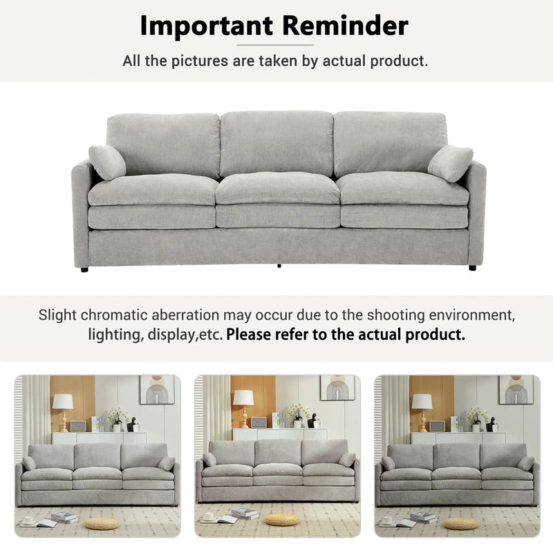 Cozy Upholstered 3 Seater Sofa Cushion For Living Room by Unique Piece Furniture