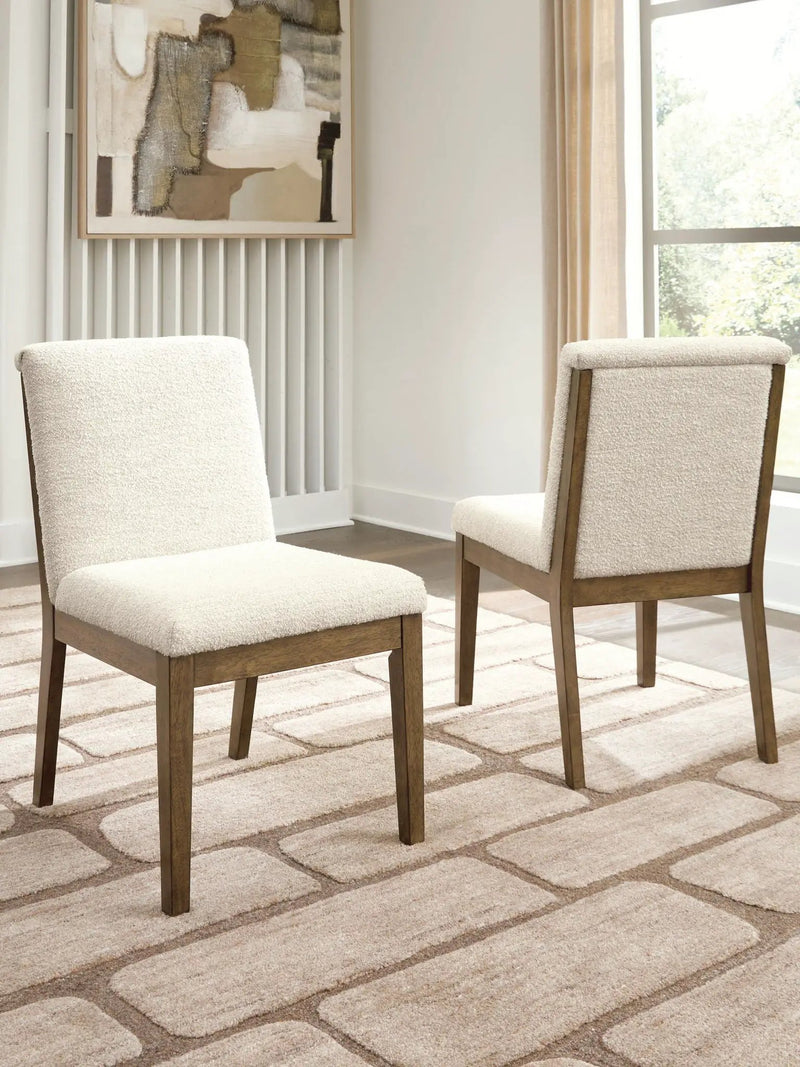 Marxmore - Dining Upholstered Side Chair (Set of 2) - Beige / Brown by Unique Piece Furniture