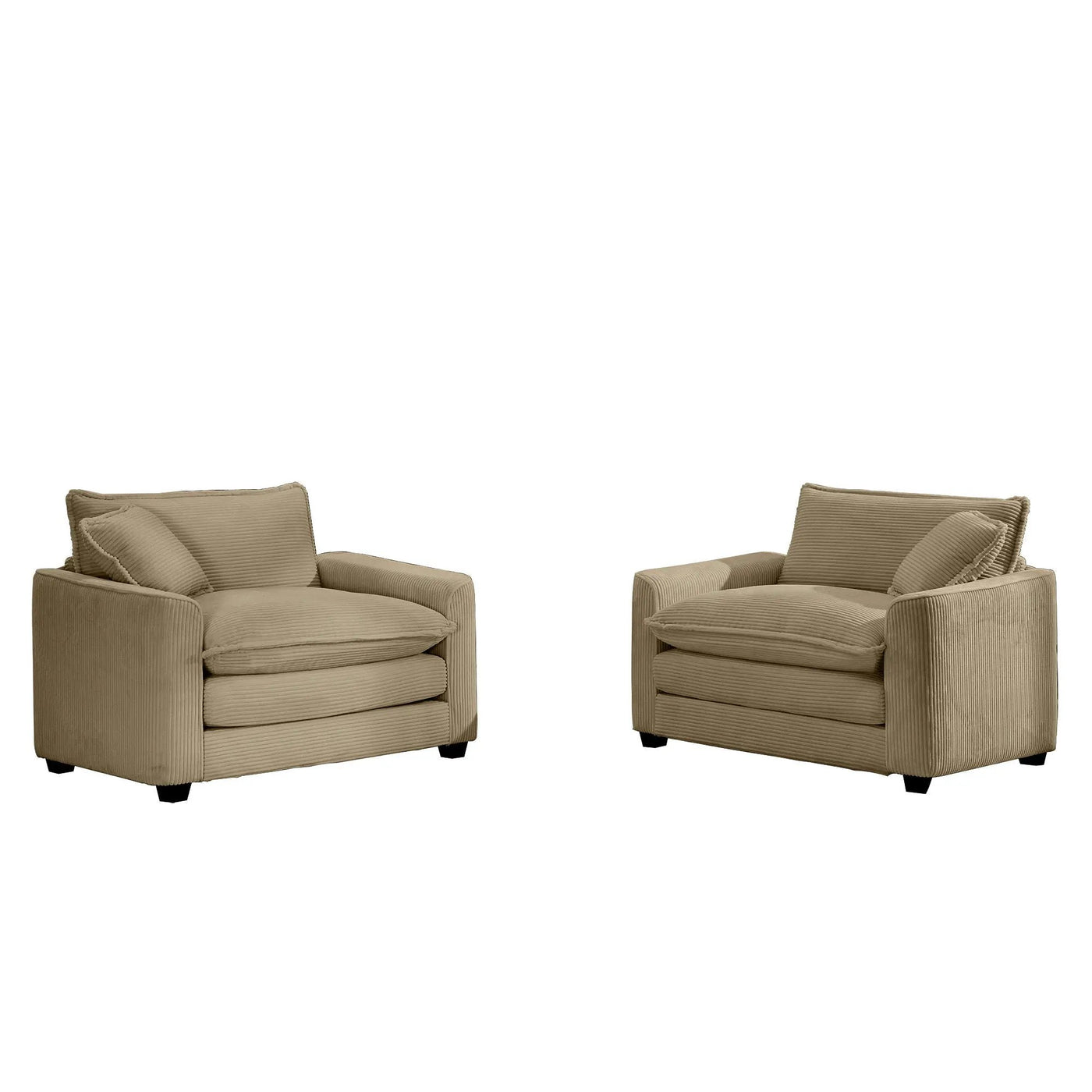 Modern Classic Fabric Single Chair Deep Seat Sofa With Pillow by HouseOfZazla