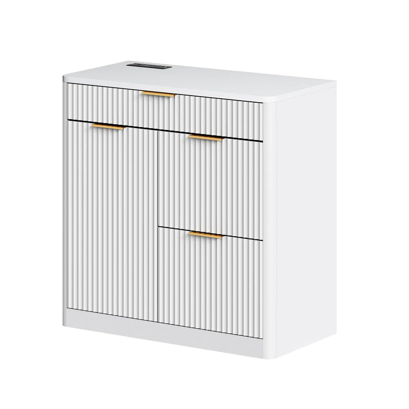 Freestanding Office File Cabinet with Built-in Charging Station by HouseOfZazla