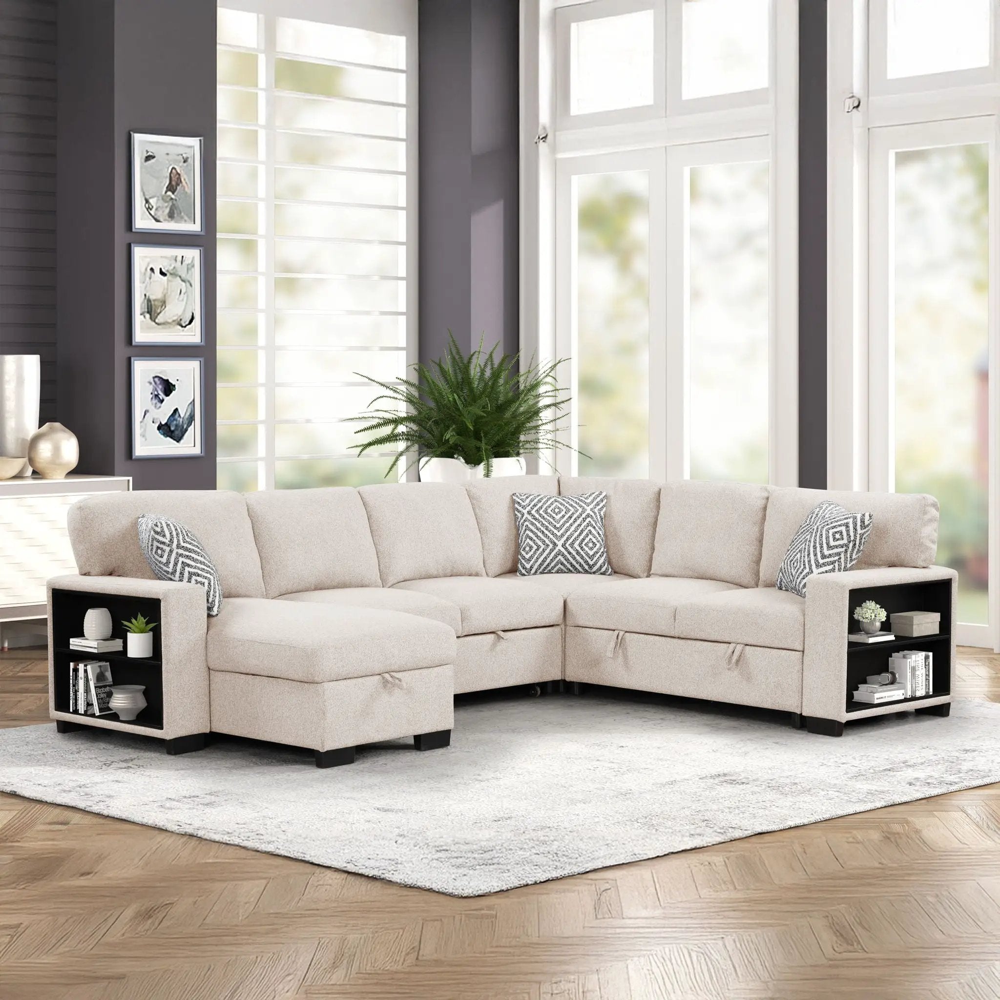 Cairo - Sectional With Pullout Sleeper by HouseOfZazla