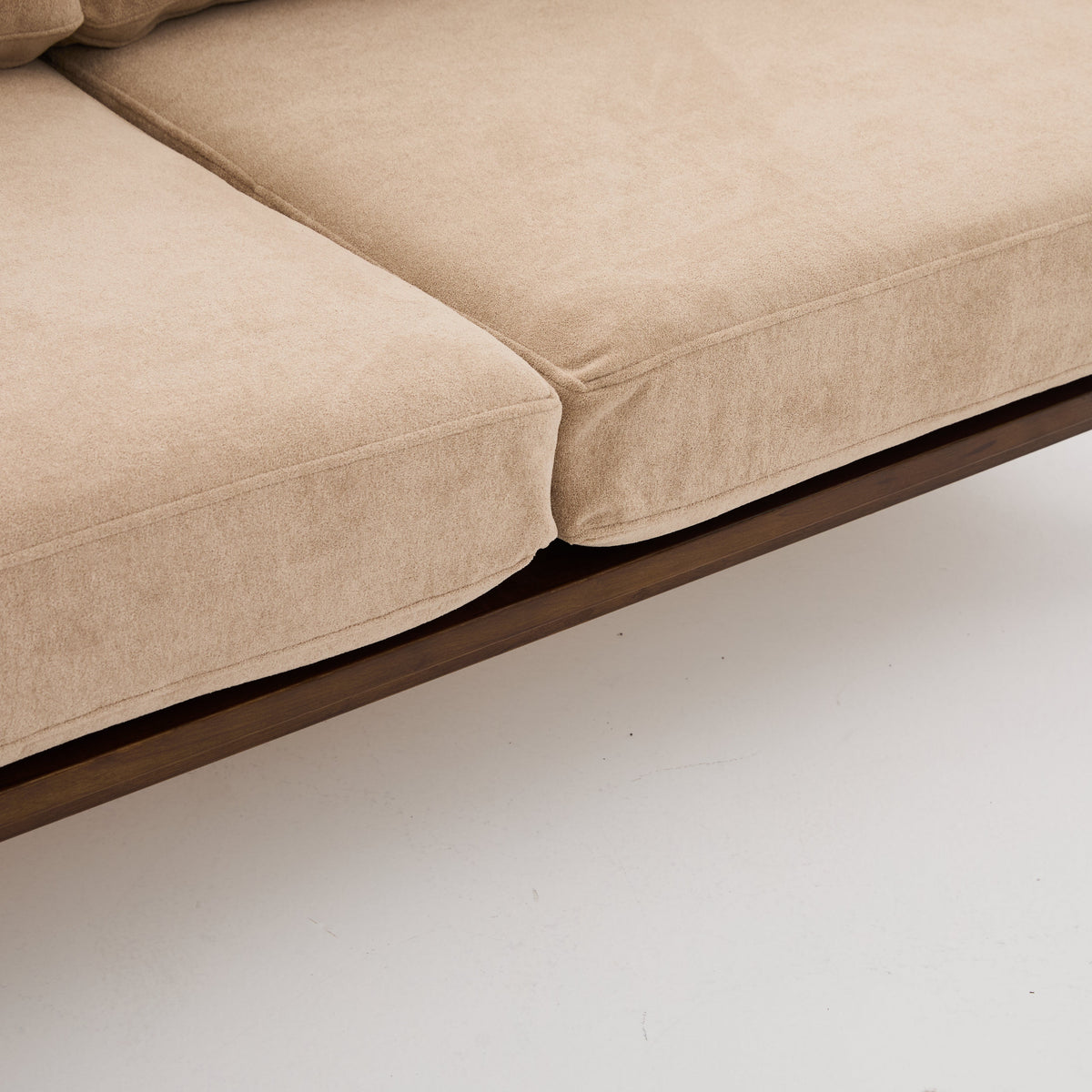 Mid-Century Modern Velvet Fabric Sofa, photo 7 of 10