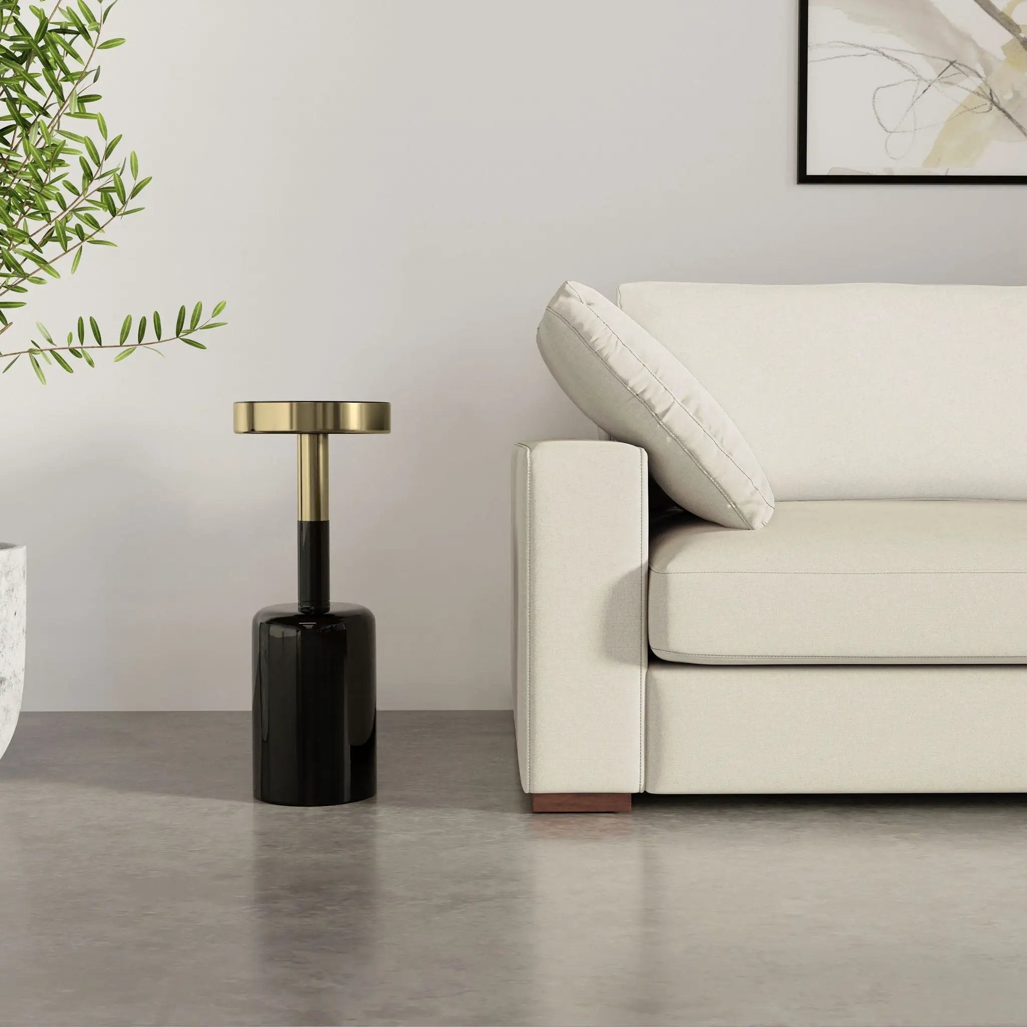 Frannie - Side Table - Gold / Black by Unique Piece Furniture
