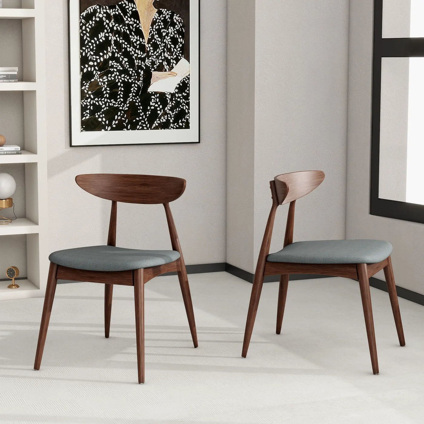 Retro Dining Chairs With Ergonomic Back (Set of 2) by HouseOfZazla
