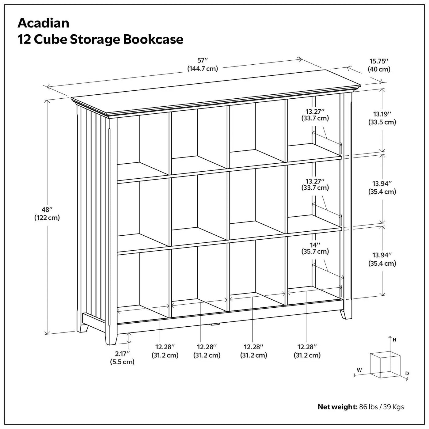 Acadian - Handcrafted Cube Storage by HouseOfZazla