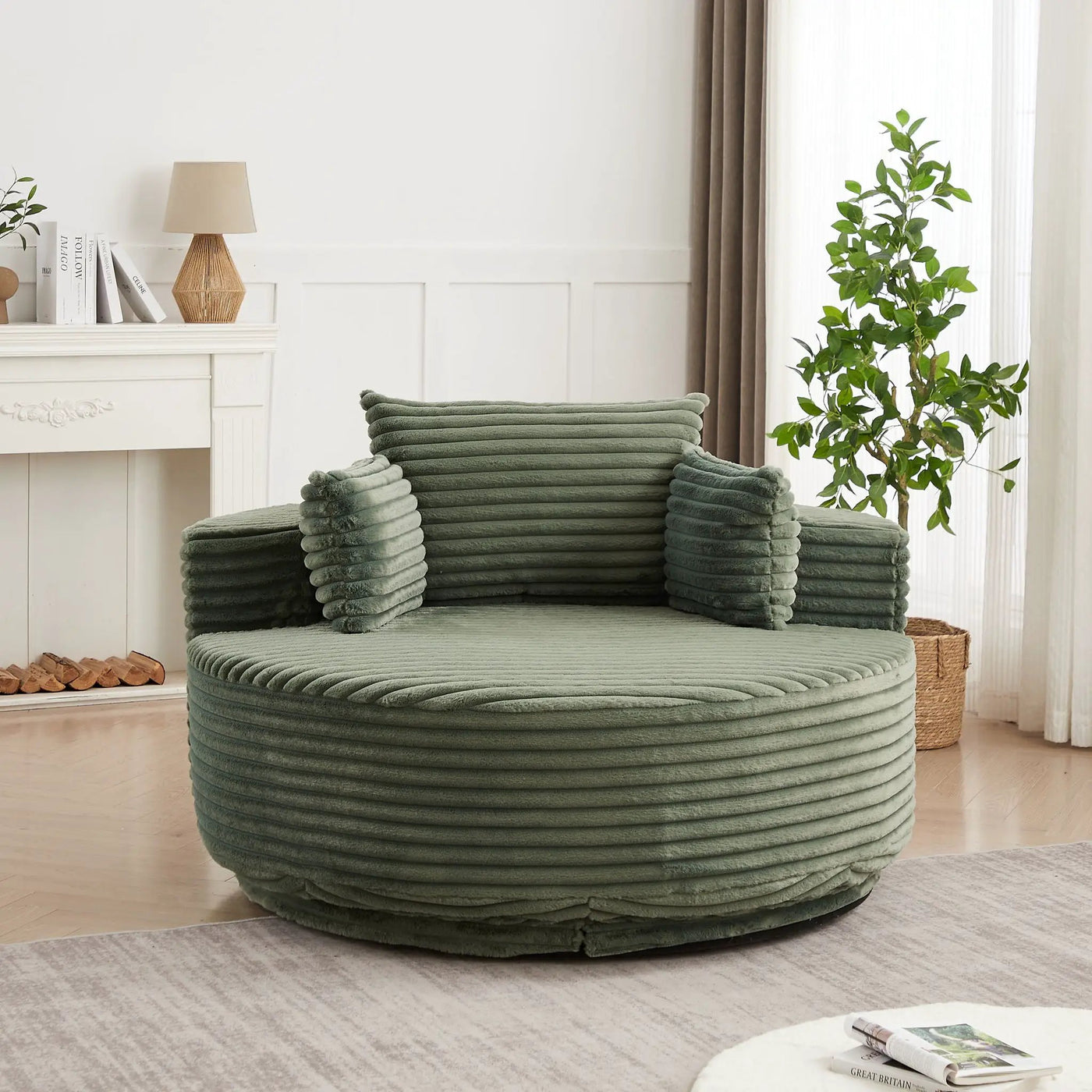 Swivel Chair With 360° Rotation For Living Room by HouseOfZazla