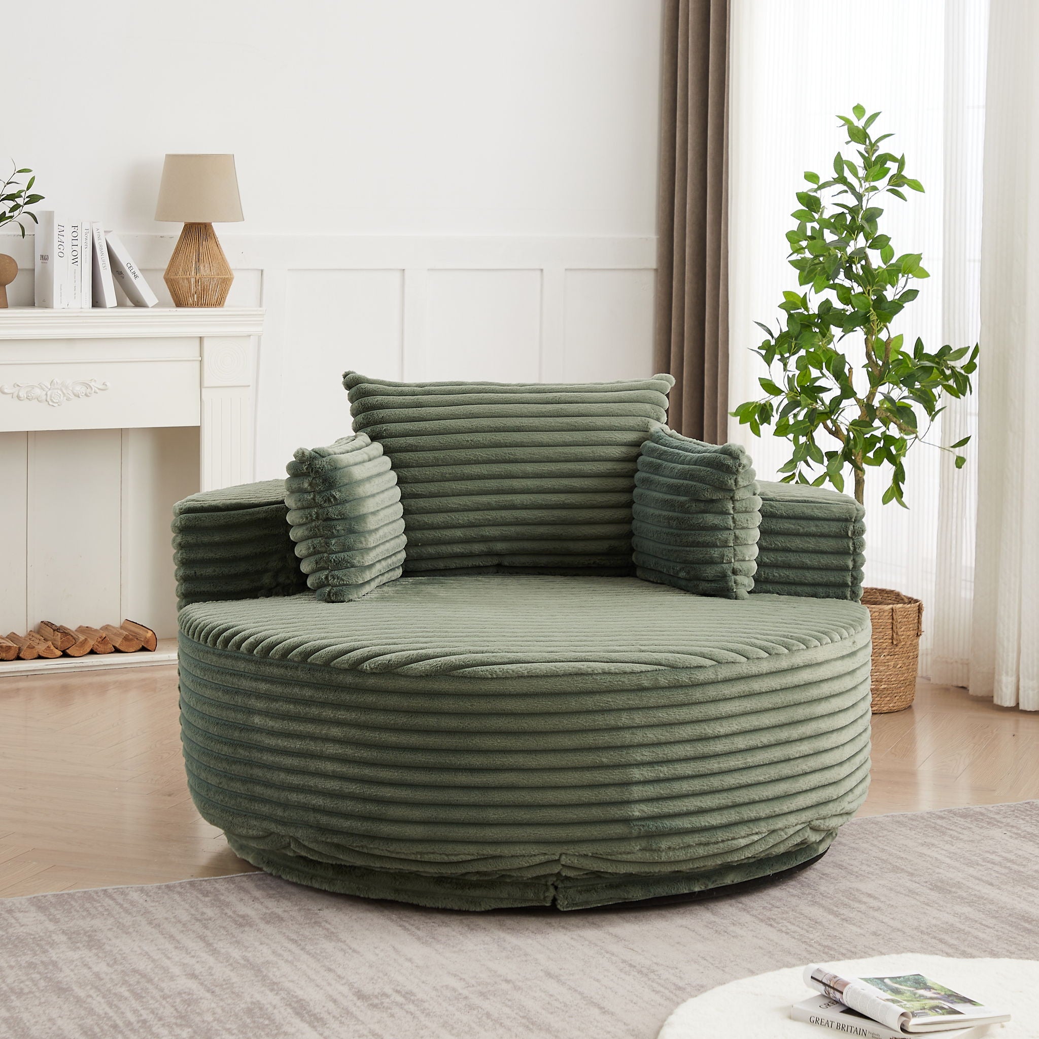 Swivel Chair With 360° Rotation For Living Room by HouseOfZazla