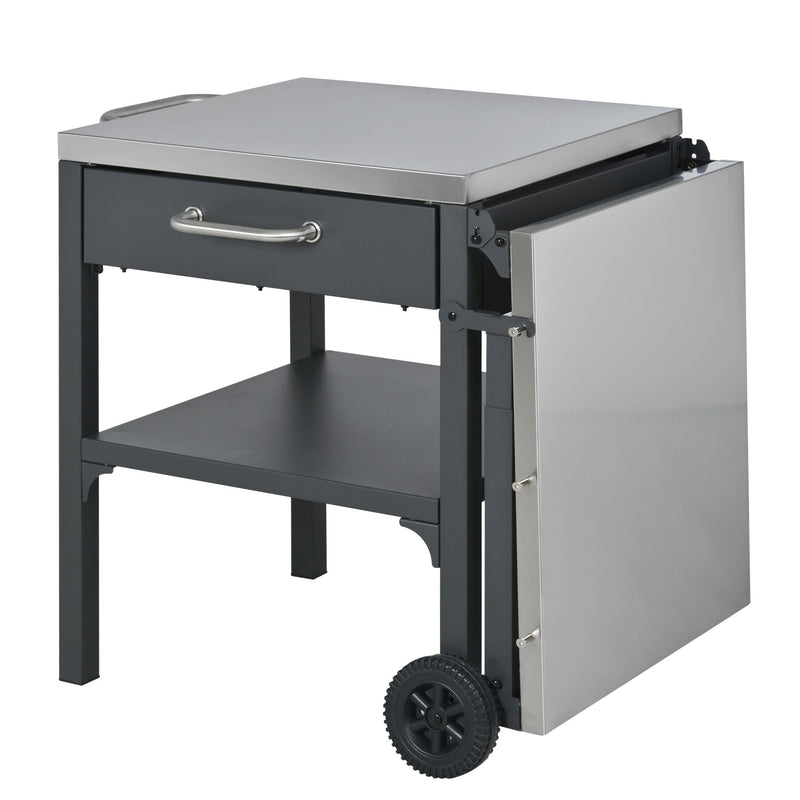 Foldable Outdoor Kitchen Cart With Storage For Patio by HouseOfZazla