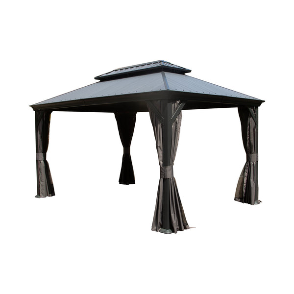12'x16' Hardtop Gazebo with Resin Roof and Drainage Gutters, photo 2 of 10