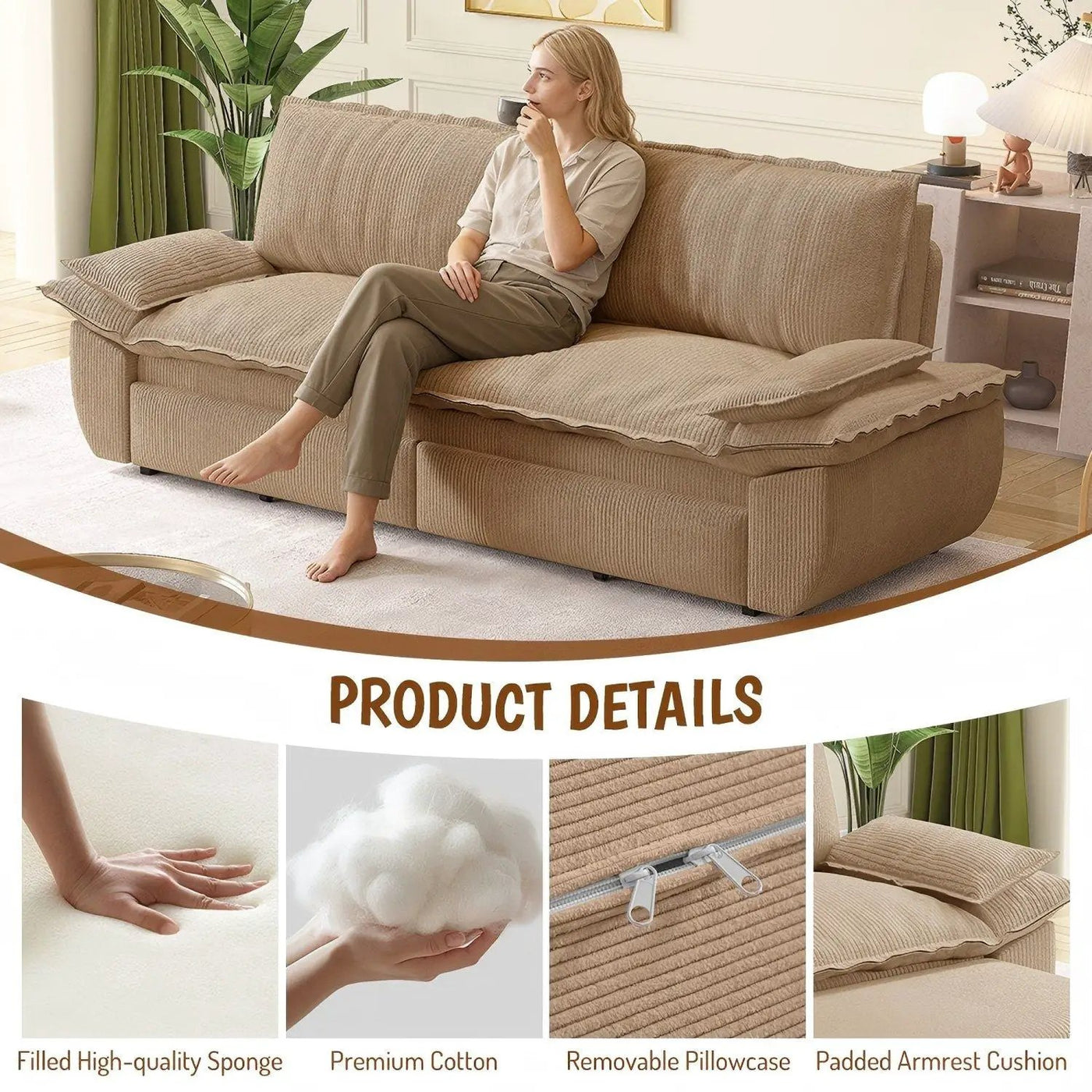 Queen Pull Out Bed, 3 In 1 Convertible Sleeper Sofa by HouseOfZazla