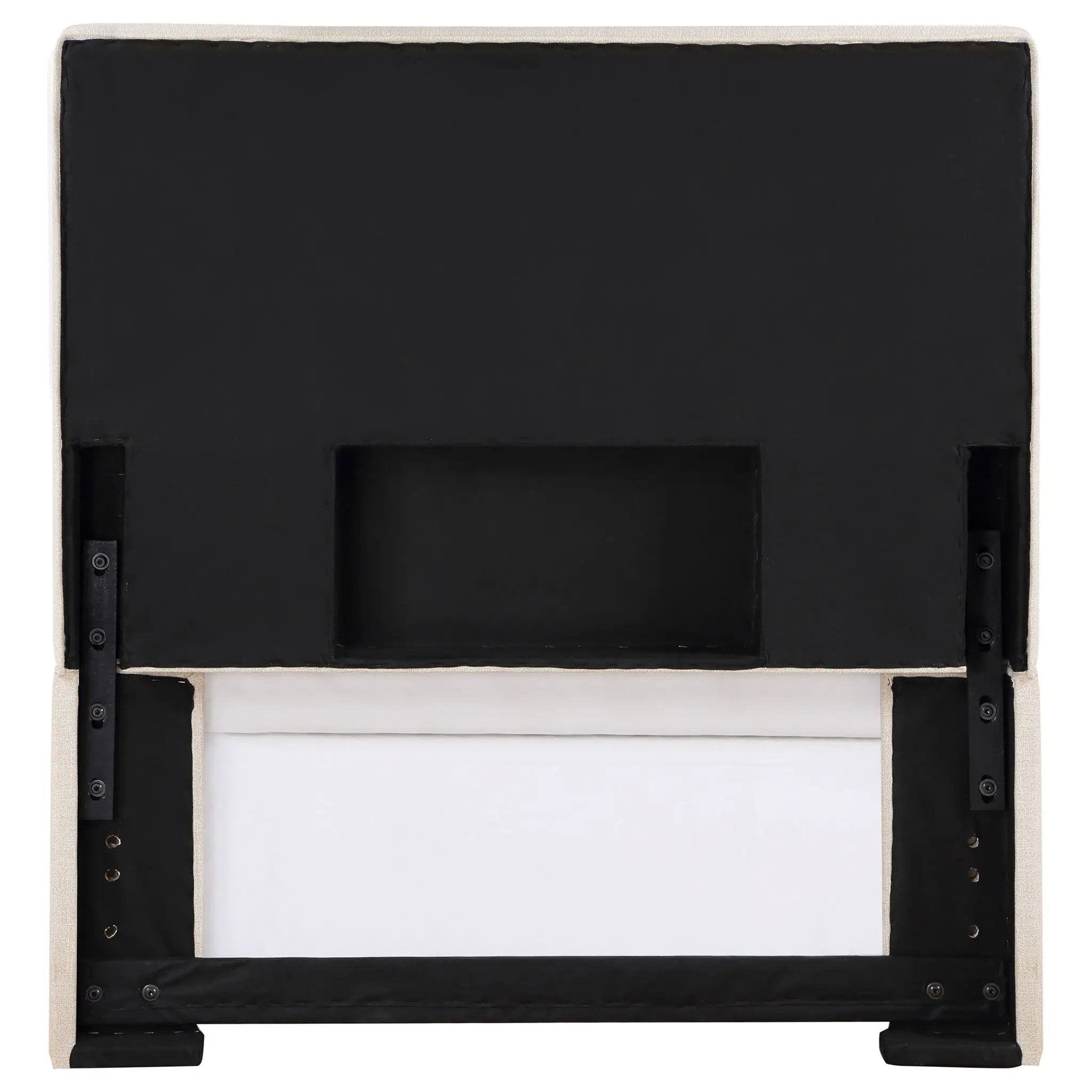Pirro Upholstered Twin Panel Headboard Sand by Unique Piece Furniture