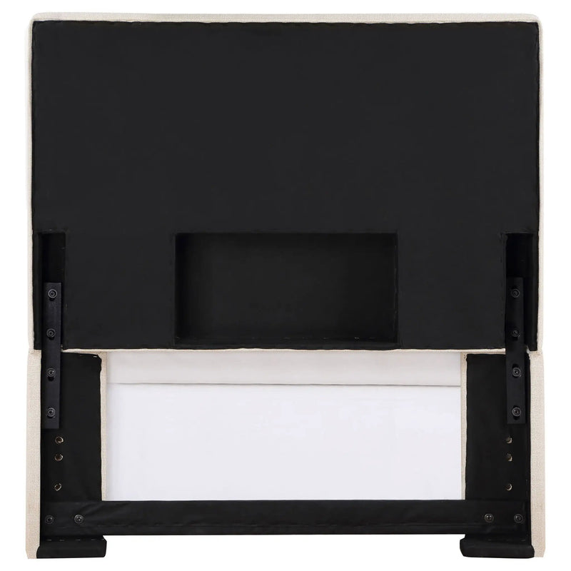 Pirro Upholstered Twin Panel Headboard Sand by Unique Piece Furniture
