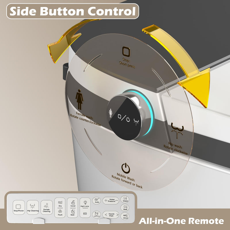 Smart Toilet with Built-In Bidet and Heated Seat by HouseOfZazla