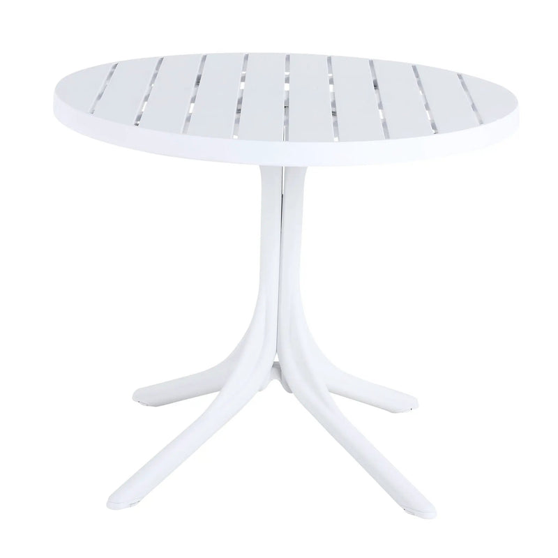 Modern Round Table, Waterproof, UV Resistant And Durable - White