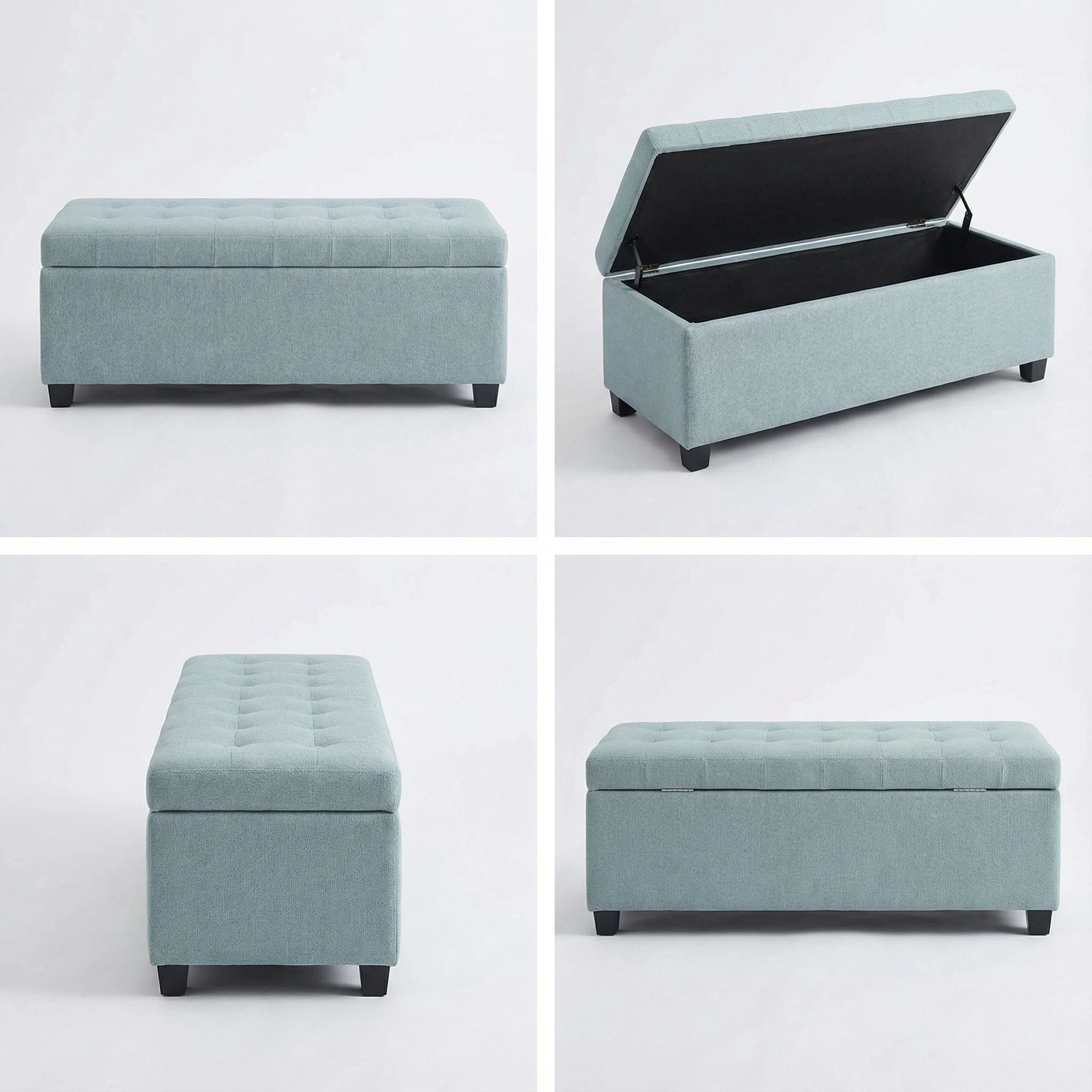 Elegant Tufted Storage Ottoman Bench by HouseOfZazla