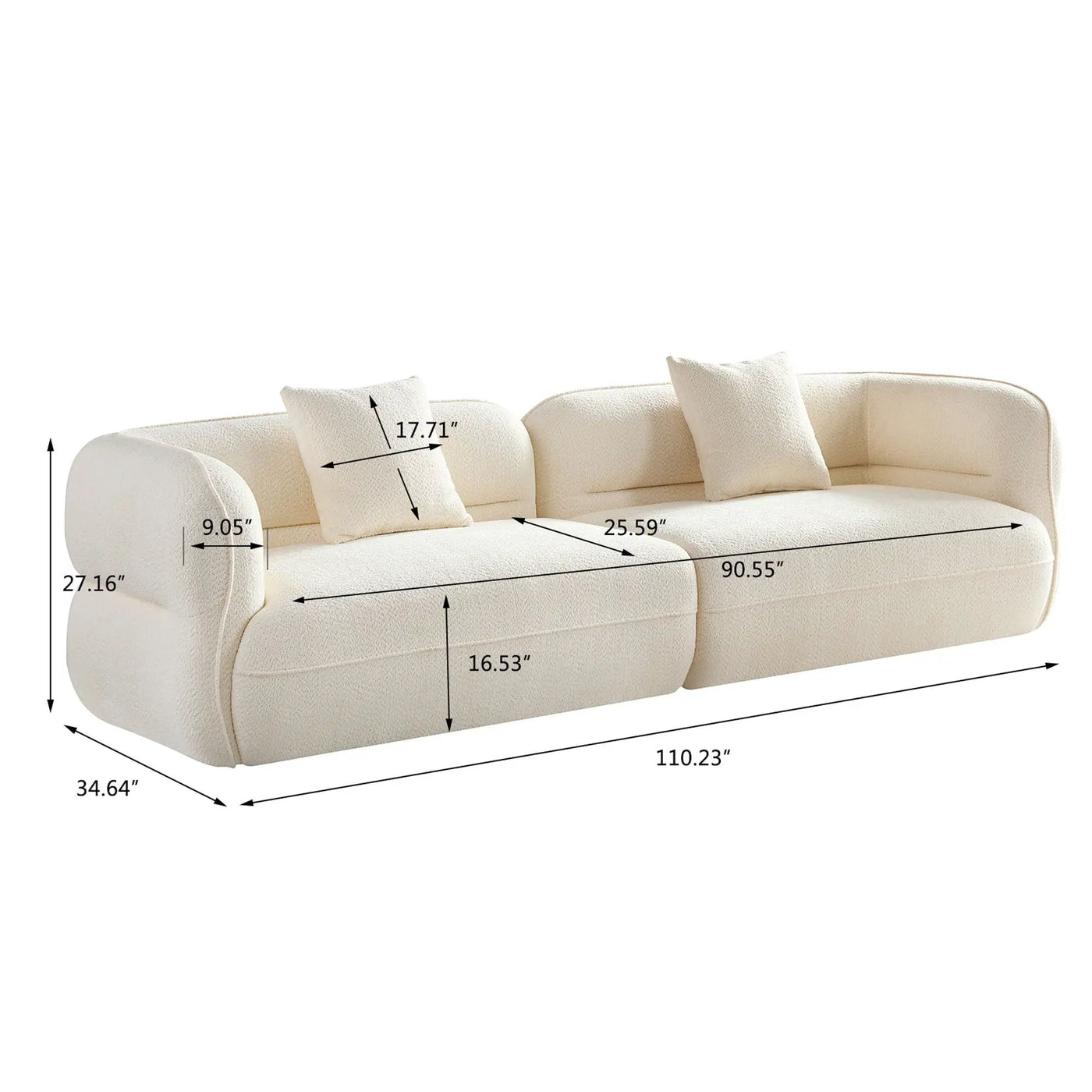 Sectional Sofa With Durable Fabric, Solid Wood Frame, And High Density Sponge Fill by HouseOfZazla